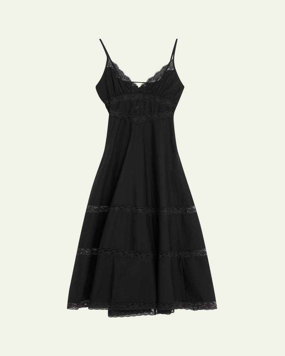 Catryn Lace-Trim Midi Dress